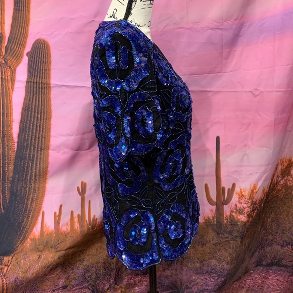 Perfect Sequin iridescent Vintage Blouse - Picture 3 of 6